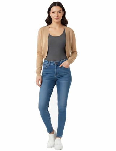 Image of Allsense Women's 3 /4 Sleeve Bolero Shrug for Dresses | Open Front Cropped Cardigan, Lightweight Knit Dress Cover Up