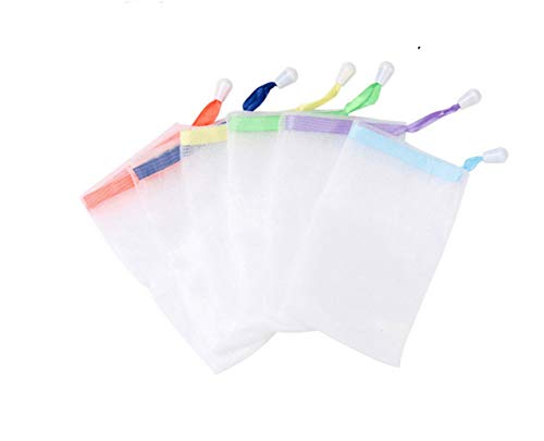 Zittop Double Layer Bubble Foam Net Soap bag Easy Bubble Mesh Bag,Body Facial Cleaning Tool (6pcs)