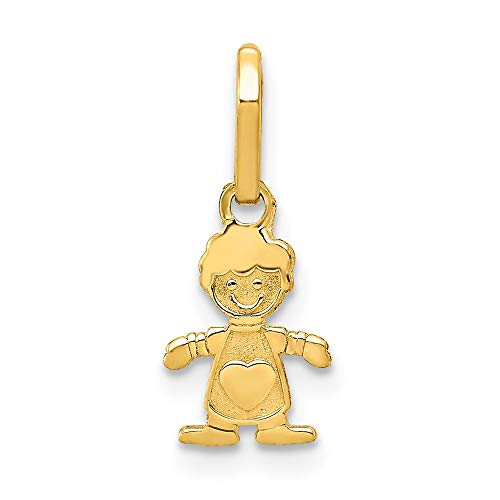 Saris and Things 14k Yellow Gold Boy Charm