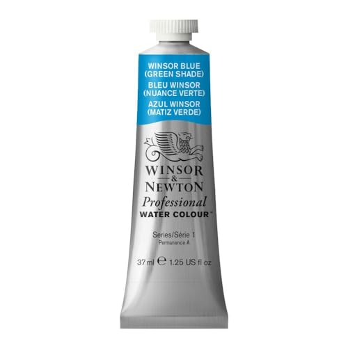 Winsor & Newton Peinture Aquarelle Professionnel bleu Winsor nuance verte 37 ml