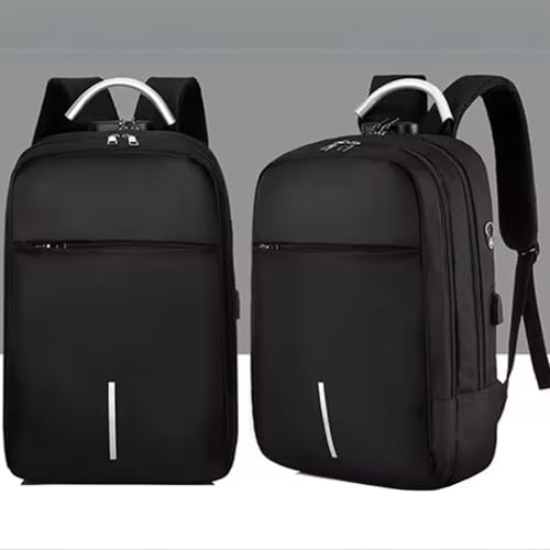 Mochila Notebook Reforçada Impermeável Executiva com Senha Segurança USB Alça Metal Design Slim Masc