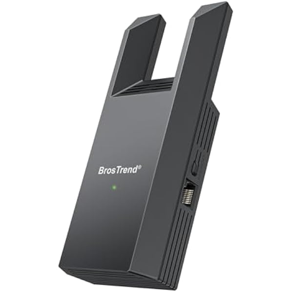 BrosTrend Adapter Wi-Fi AC1200 na Ethernet z portem gigabitowym RJ45, uniwersalny dwupasmowy most Wi-Fi do PlayStation, Xbox, drukarki, telewizora Smart TV, odtwarzacza Blu-ray, dekodera DVR itp.