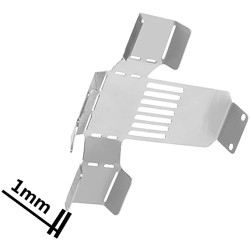 Vgoohobby Stainless Steel RC Skid Plate RC Chassis Armor Axle Armor Protector Guard Compatible with Wltoys 12428 12429 12423 1/12 RC Crawler Car