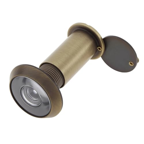 2 Pzas Mirilla de Puerta 16mm 200 Grados con Lente Óptica de Vidrio HD para Puertas de 1.57-2.56 pulg de Grosor