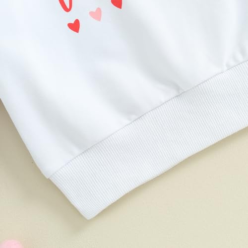 Toddler Baby Girl Valentines Day Outfit Long Sleeve Crewneck Valentines Day Sweatshirt Warm Pullover Top4