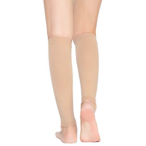 Image of TOFLY Calf Compression Sleeve for Men & Women, 1 Pair, Footless Compression Socks 20-30mmHg for Leg Support, Shin Splint, Pain Relief, Swelling, Varicose Veins, Nursing, Travel, Plus Size S - 5XL