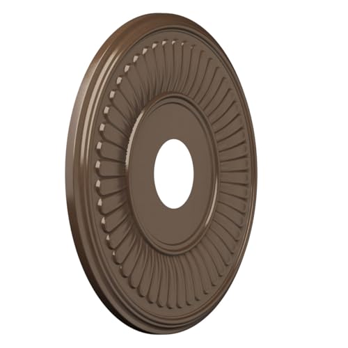 Image of 16 inchOD x 3 1 /2 inchID x 1 inchP Berkshire Thermoformed PVC Ceiling Medallion (Fits Canopies up to 7 inch), Metallic Copper