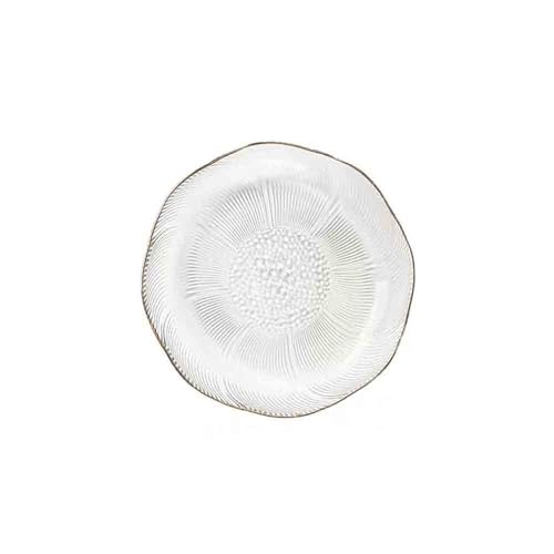 GLigeT Cesta de Frutas Plato de Fruta Bandeja de Vidrio Dorado Bandeja Decorativa Bandeja de refrigerios for el hogar Bandeja de refrigerios Bandeja de Dulces Bandeja de Frutas Tazón de Frutas(Medio)