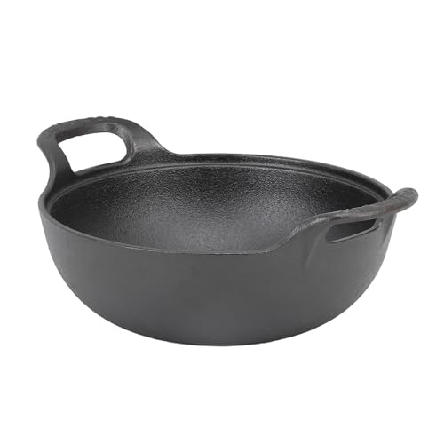 Wok de Hierro Fundido con Tapa de Madera 20 cm miniatura 2