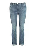 samoon jeansjacke Jeanshose von SAMOON Samoon Damen Betty Jeans mit dezentem Used-Effekt körpernahe Passform Blue Denim 48