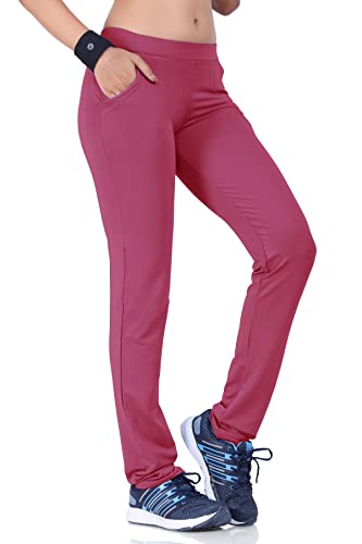 Image of Women Regular Fit Activewear Track Pant | Mid Rise, Stretchable with Side Pockets, Plus Size Athleisure Track Pant for Women | Breathable Fabric for Gym, Workout, Sports & Casual Wear