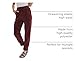 EVALESS Casual Corduroy Pants for Women Fall Winter Fashion 2025 Drawstring Elastic Waist Pants Comfy Straight Leg Trousers with Pockets Burgundy Small
