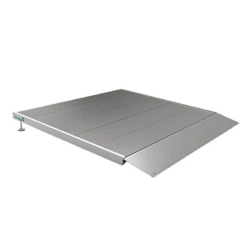 EZ-ACCESS TRANSITIONS 36 Inch Portable Self Supporting Aluminum Angled Entry Threshold Ramp Ideal for Uneven Surfaces or Single Step Rises