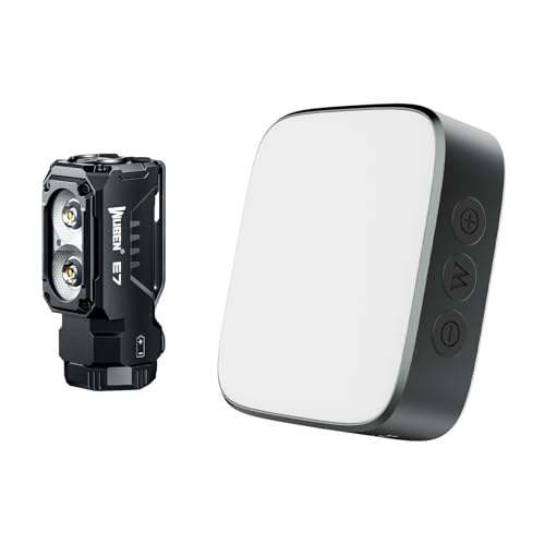 WUBEN E7 1800 Lumen Rechargeable Mini Flashlight with Magnet Bundle F5 Camping Lantern 500LM Rechargeable Lantern, 5200mAh Portable LED Camping Light up to 500 Hours