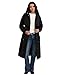 TAHARI Women's Softshell Trench Coat – Lightweight Rain Jacket with Detachable Hood, Windproof, Water-Resistant, Black, Large