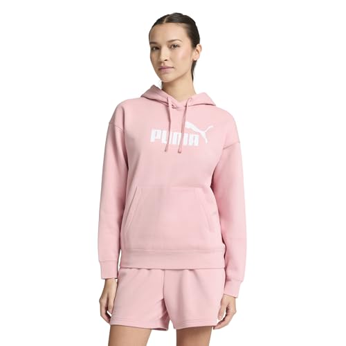 Image of PUMA Womens Essentials Logo Hoodie Casual Outerwear Casual Hoodie - Grey