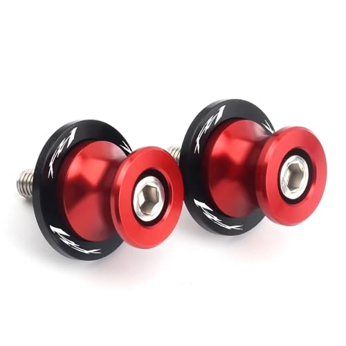 LFDTO M6-Schrauben-Zubehör passend for YAMAHA FZ1 2006-2015 FZ8 2010-2018 FZ6 NS 2004-2016 Motorradständer-Schraubengleiter CNC-Schwingenaufnahmen(Red FZ1)