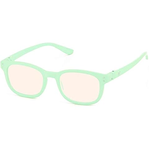 BUNNY EYEZ Blue-Light Blocking Reading Glasses - KALEY - Blue Screen Lenses with a Tiltable & Flippable Frame - Chic & Modern Design - Diopter Strength of +1.50 to +3.00 - Mint Green, 1.00 Cover