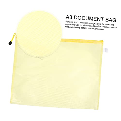 Rangement fichiers mesh et pochette document zippée transparent 20x