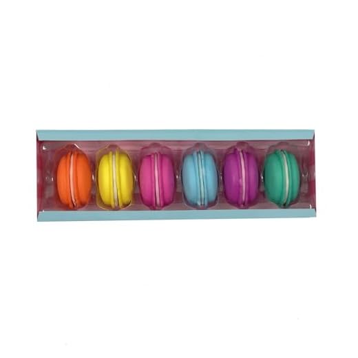 Tinc Set di gomme da cancellare Macaron per bambini, include 6 gomme da cancellare, correggere facilmente gli errori, ideali per l'uso a scuola e per i compiti, per ragazzi e ragazze, cancelleria