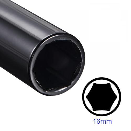 MACHSWON 2Pcs 1/2 Inch Drive - 16mm Deep Impact Socket with 6 Point Design, Heat-Treated Cr-V Steel 78mm Length, Metric Sizes - Image 3