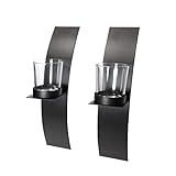 Westville Wall Candle Sconces Set of 2 - Decorative Metal Candle Sconces Wall Decor Set of 2 - Wall