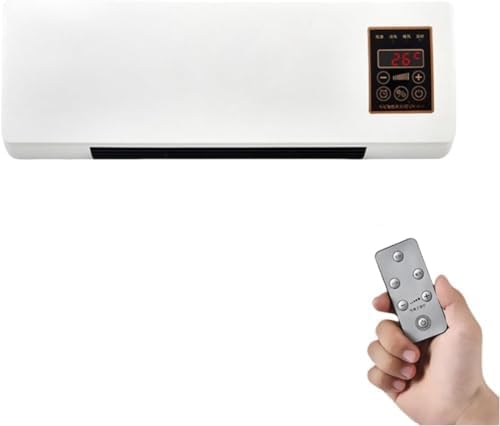 Amecke冷暖両用移動式小型エアコン、ミニ冷暖房エアコン 冷暖房エアコンファン 移動式壁掛けエアコン リモコン付き タイミングー 低騷音 操作簡単 一体型機器 工事不要、壁取付け可能、移動可能、16度から35度まで調節可能 ポータブルエアコン 年中使える