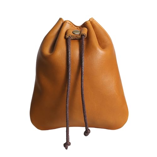 Leather Drawstring Pouch, Vintage Drawstring Storage Bag, Medieval Coin Purse Organizer, Handmade Leather Wallet For Coins And Loose Change