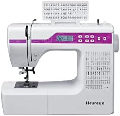 Heureux Sewing and Quilting Machine Computerized, 200 Built-in Stitches, LCD Display, Z6-2 Automatic Needle Threader, Twin Needle…