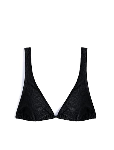 Haut de bikini triangle Koton à bretelles épaisses florales tissées pour femme