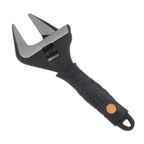 Llave ajustable de 6 pulgadas con apertura de mandíbula ultra ancha y profunda, 55% más grande para pernos tuercas con medición de doble escala métrica y SAE y diseño ergonómico de mango