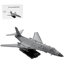 B-1 Lancer Bomber Model Kit for Adults Display, 1/35 Scale Military Aircraft Model Building Blocks, Designed by TranGiaPhat, with Holder 6718PCS
