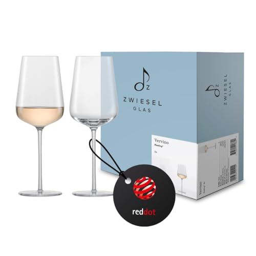 Zwiesel Glas Riesling Weißweinglas Vervino (2-er Set), edle Weingläser für Weißwein, spülmaschinenfeste Tritan®-Kristallgläser, Made in Germany (Art.-Nr. 122167)
