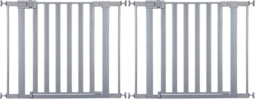 Image of Safety 1st Baby Gate, Adjustable 29 inch-38 inch Wide, Pressure Mount | Walk Through Door | Silver | 2-Pack | Pet Compatible