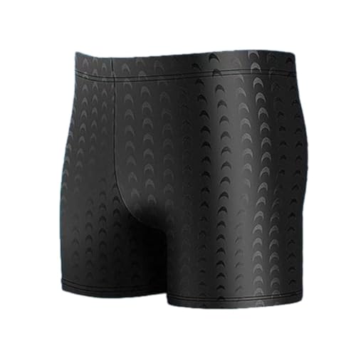 ZERAOKE Men's Boxer Briefs Swim Trunks Triathlon Athletic Training Surfing Swimsuit,Men Square Leg Swim Shorts-Black Short-XL
