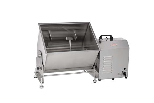 Image of Hakka 90lb /45L Electric Meat Mixer, Stainless Steel 60L Capacity Tilt Tank Commercial Meat Mixer with Motor for Sausage Restaurant Food Processing Equipment