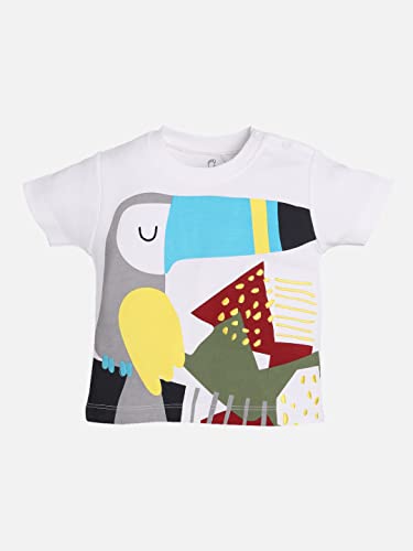 Image of BABY GO Baby Boys & Baby Girls Cotton Clothing Set | Newborn Infant T-Shirt & Shorts Combo | Soft Breathable Summer Outfit | Cute Printed Top with Elastic Waist Shorts | Casual Daily Wear Set