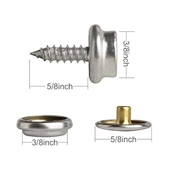 Amazon.co.jp: ymaissファスナースクリュースナップ、Marine