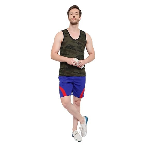 Image of DIA A DIA Men's Polycotton Running Sports Gym Shorts Pack of 2