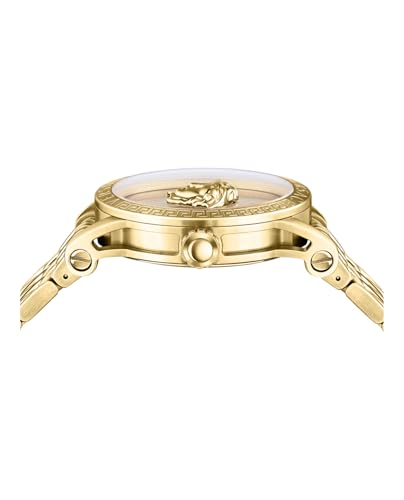 Versace V-Code Collection Luxury Mens Watch Timepieces with a Gold Bracelet and Dial Featuring a IP Yellow Gold Case2