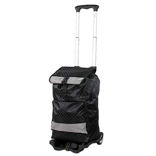 Carrito portátil multifunción plegable para compras y equipaje miniatura 1