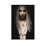 Póster de chica con texto en inglés 'Pretty Hot Front' y póster artístico de pared moderno para decoración familiar, 20 x 30 cm