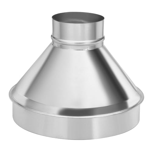 PATIKIL 10 Inch to 4 Inch Round Duct Reducer Increaser Connector, Galvanized Steel Air Duct Adapter Pipe Fitting for Bathroom Kitchen Inline Ventilation Systems, Silver Tone