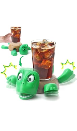 Image of Turtle Cup Holder Coaster, 3D Funny Expression Turtle Coasters, Turtle Cup Holder, Coaster for Tea, Coffee and Wine Glasses, Home Decor and Kitchen Accessories (Green) (1)