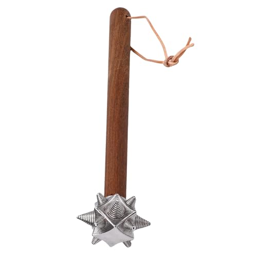 Luocute Martello a Sfera Spinoso, Lucidatura Precisa in Acciaio Inossidabile Resistente, Manico in Legno Antiscivolo Antiurto, per Forgiatura di Attrezzi per Auto da Giardinaggio Edile