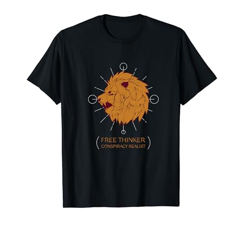 Free Thinker Conspiracy Réaliste (impression d'un lion) T-Shirt