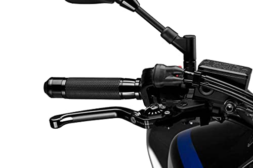Manetas Puig 110NN negras de aluminio con diseño aerodinámico para motos