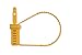 Key Surgical LR-105N Breakaway Tag, Uniquely Numbered, 6", Yellow (Pack of 100)