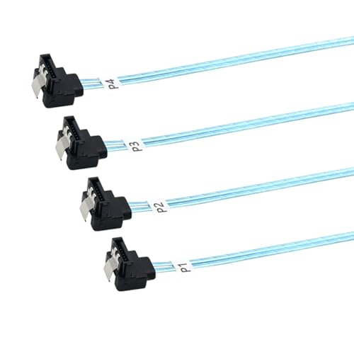 Cable Interno SAS 4.0 a SATA 4X 90 Grados 0.5m miniatura 6