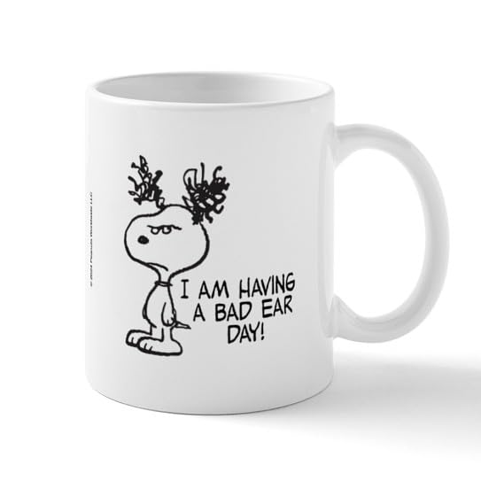 Taza de cerámica 11 oz Snoopy Bad Ear Day miniatura 1